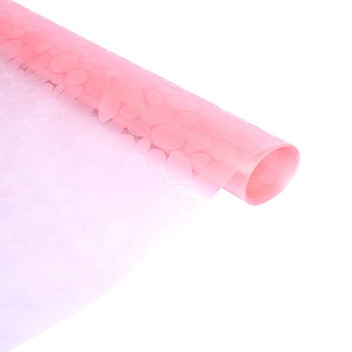 Коврик противоскользящий 45х100 см "Пузыри", цвет розовый