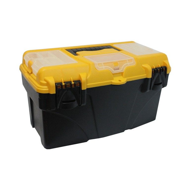 Ящик для инструментов ТИТАН 18'  черный с желтым 0,25х0,235х0,43м