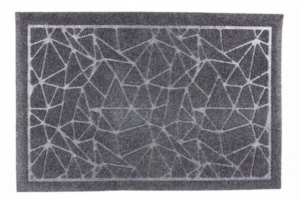 Коврик влаговпит. "Прест", 60*90 см Геометрия серый