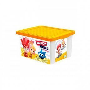 Детский ящик для хранения игрушек ФИКСИКИ, 17 л, желтый 77-836977-8369