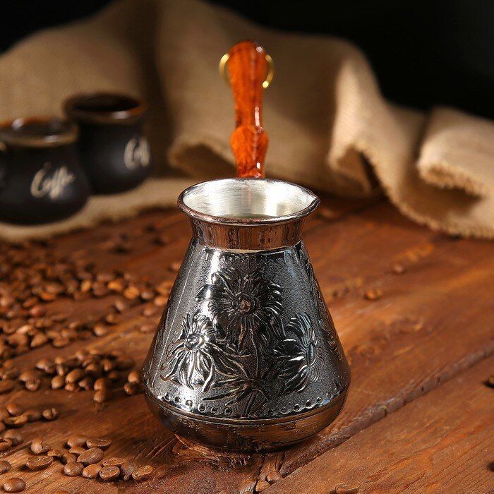 Турка для кофе медная «Ромашка», 0,5 л 1069149