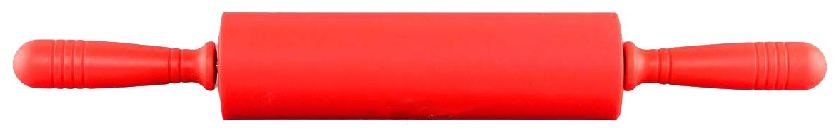 Скалка силиконовая "Красная" 47*6,5*6,5 см, упаковка - картонный хедер