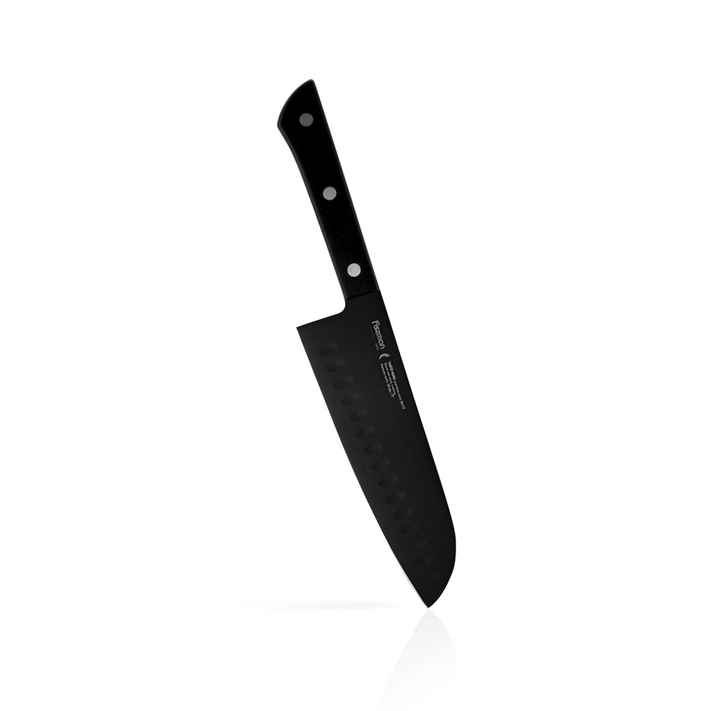 2426 FISSMAN Сантоку нож TANTO KURO 18 см с покрытием (3Cr13 сталь)