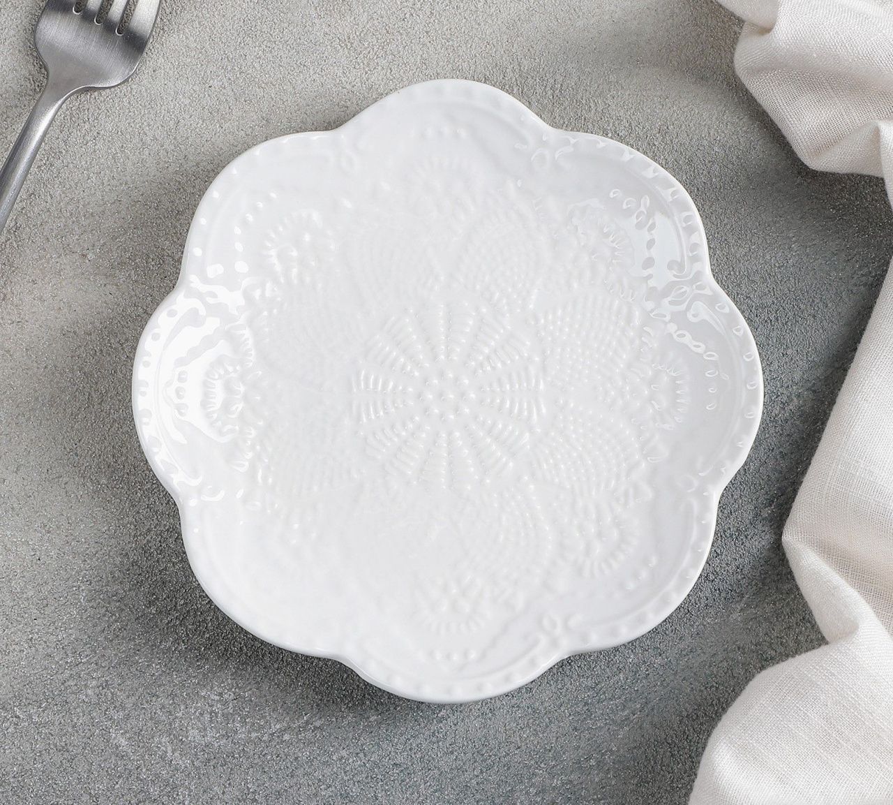 Тарелка десертная "Сьюзен" 15,5x2 см, цвет белый   4521277   