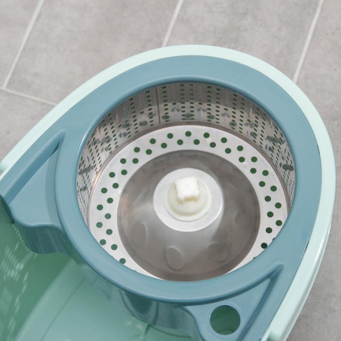 Набор для уборки: ведро с металлич. центрифугой, швабра,доп. насадка,    4462283