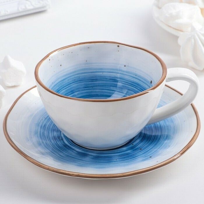 Чайная пара "Нептун": чашка 250 мл, блюдце 16 см 3900251      