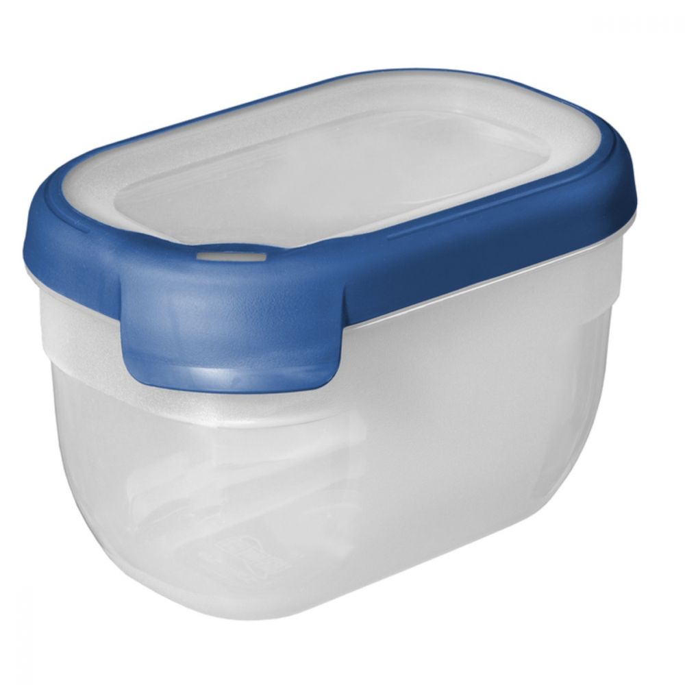 Емкость для морозилки и СВЧ GRAND CHEF 0.75л прямоугольная (синяя крышка)