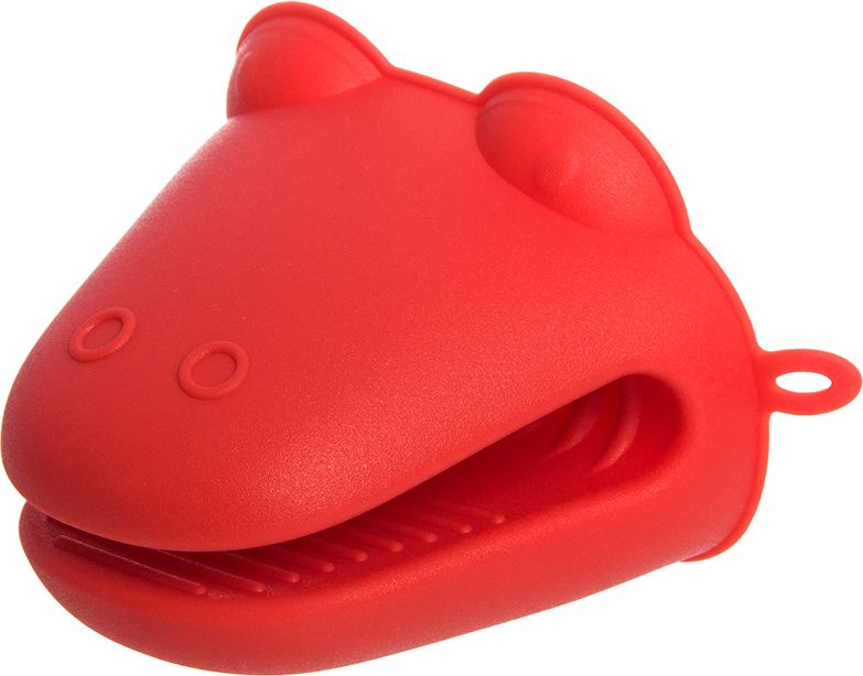 Прихватка - лягушка силиконовая "Красная" 9*12*8 см, термостойкая упаковка - картонный хедер
