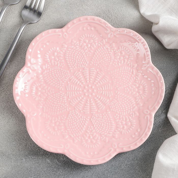 Тарелка обеденная "Сьюзен" 20,5x2,2 см, цвет розовый   4521281   