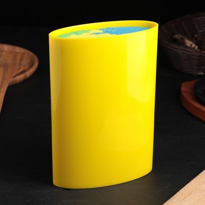 Подставка для ножей "Палитра", 22х16 см, цвет желтый   4457119