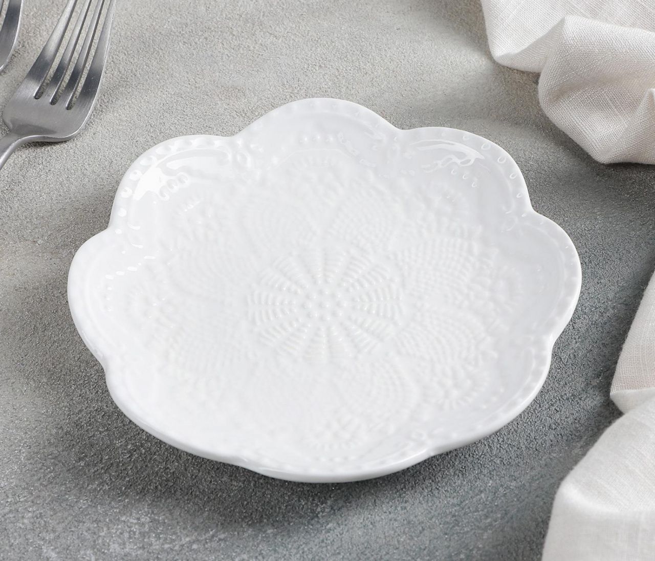 Тарелка десертная "Сьюзен" 15,5x2 см, цвет белый   4521277   
