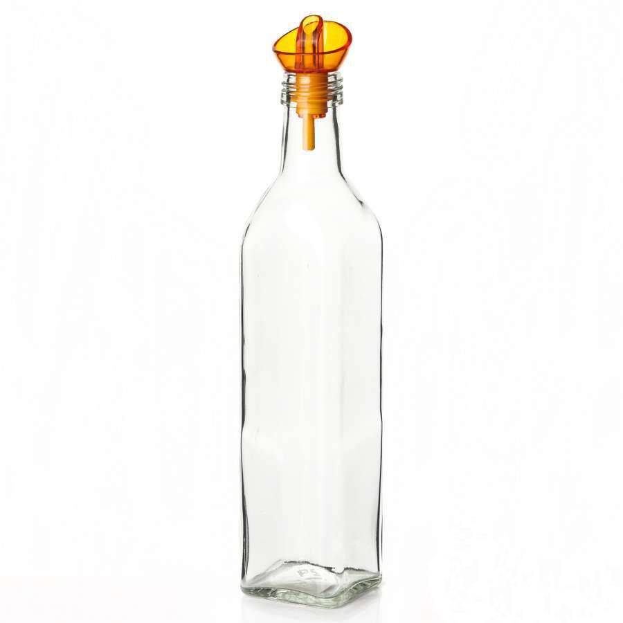 Бутыль стеклян. для жидких специй с дозатором V=500 мл, 5,7*29 см, с рис. Оливки 151135-000