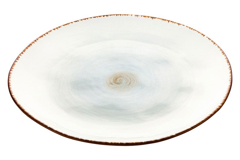 Тарелка круглая обеденная "Кантри" голубая, 26,5*26,5*2,5 см