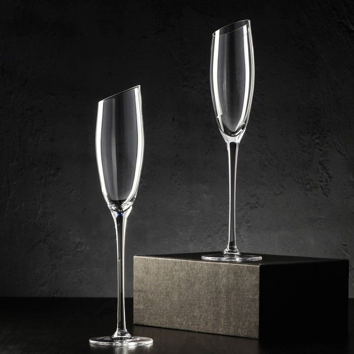 Набор бокалов для шампанского "Иллюзия" 180 мл 5,5х27,5 см, 2 шт 6073463