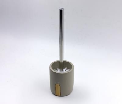 Ершик для туалета цемент с бамбуковым декором