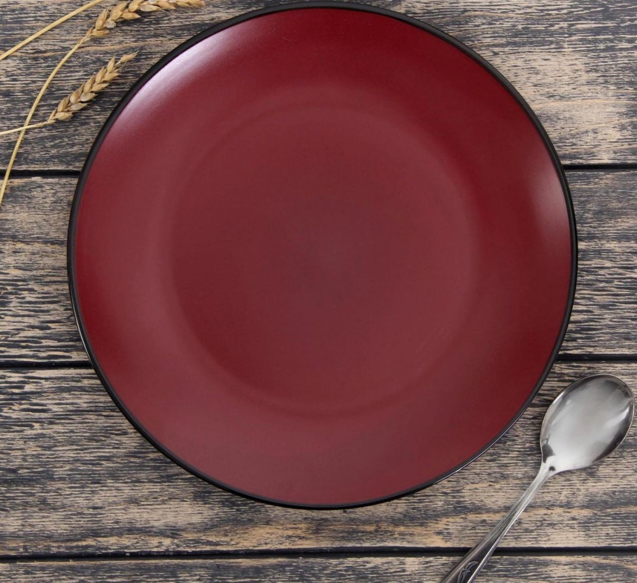 Тарелка обеденная 27 см "Ваниль", цвет бордовый 2681891