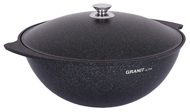Казан для плова 6л с  крышкой АП линия "Granit ultra"  (Blue) кгг65а