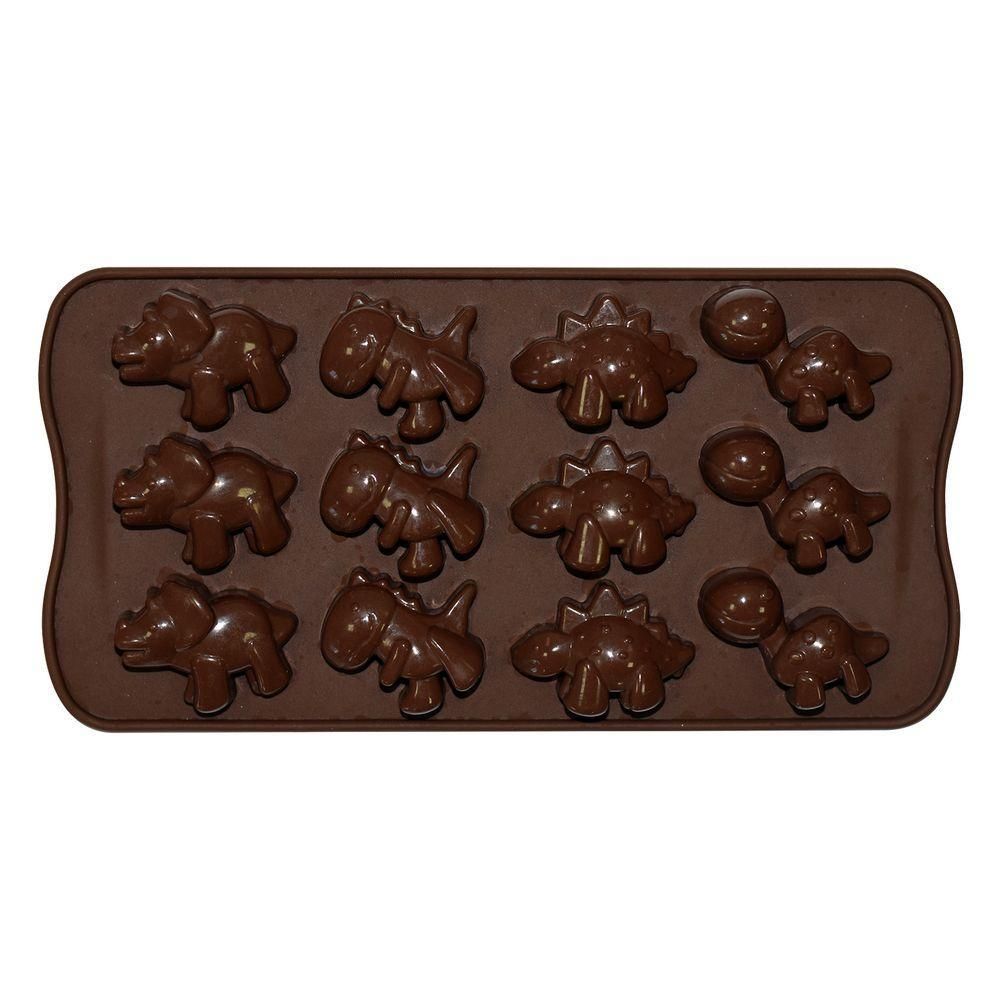 Форма для шоколадных конфет силиконовая "Динозаврики". VL80-325