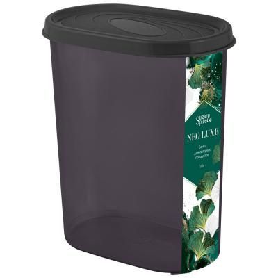 Банка для сыпучих продуктов NEO LUXE 1,6 л дымч...