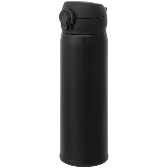 Термобутылка "Черная" 7*6*22 см 400 мл, с кнопкой для открывания, металл, полипропилен