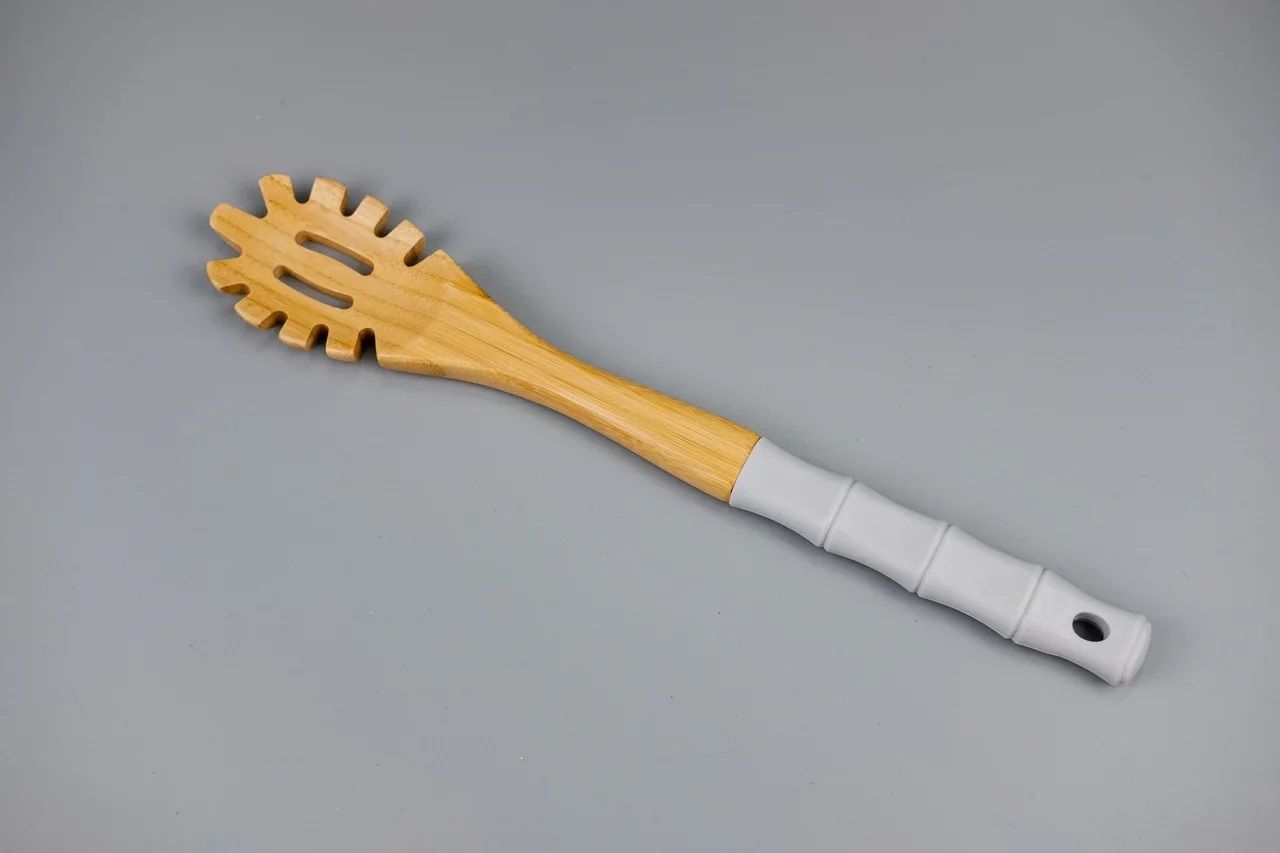 Ложка бамбуковая для спагетти с силиконовой ручкой, серия Хейвен SK-3114
