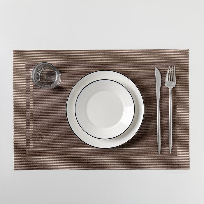 Салфетка кухонная "Окно" 45х30 см, цвет светло-коричневый 1873560