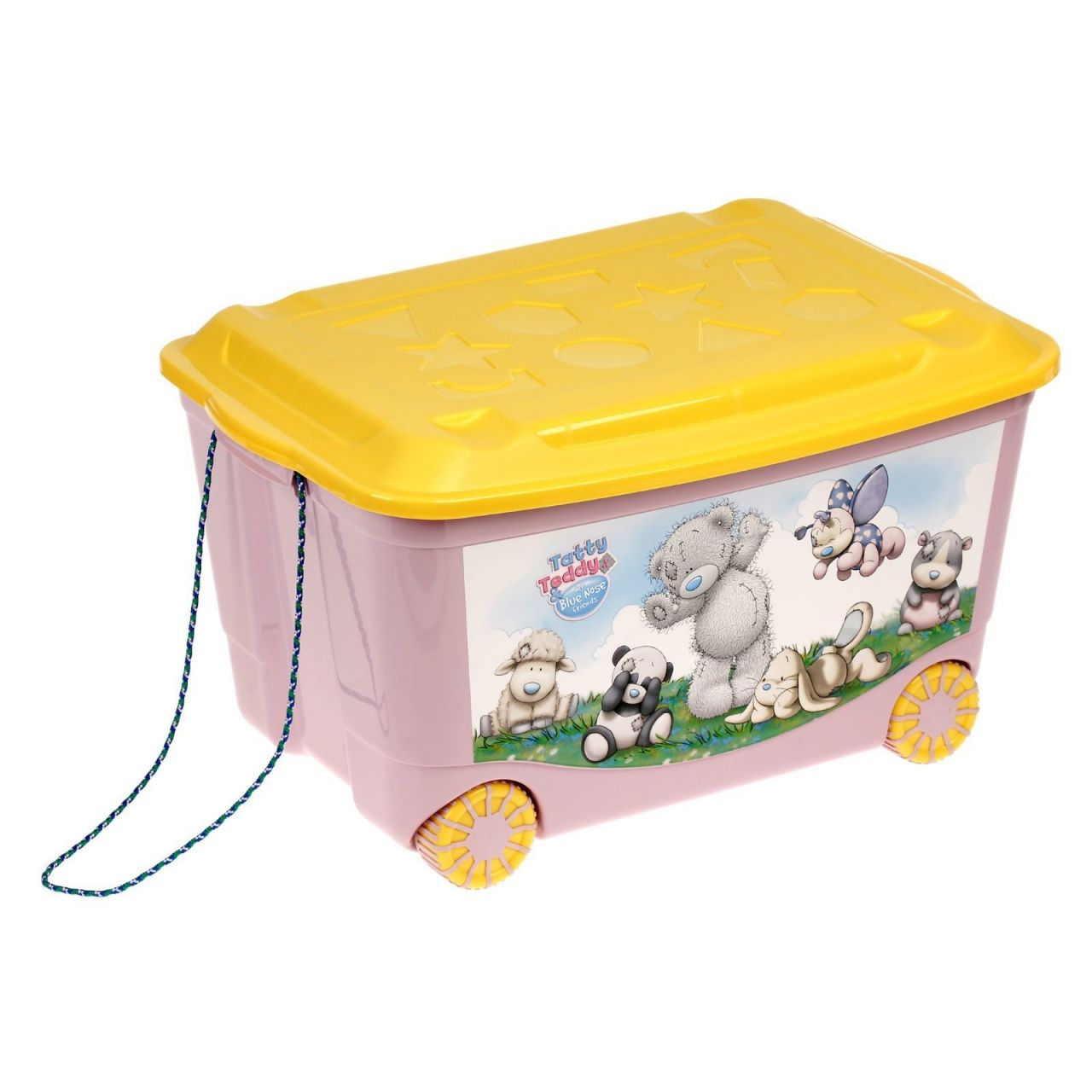Ящик для игрушек на колесах с аппликацией 'Me to you' 580х390х335 мм (розовый)
