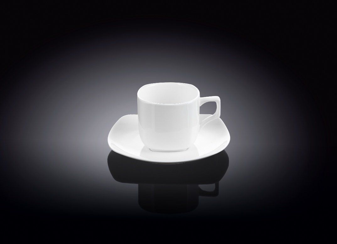 Чашка кофейная + блюдце WL-993041/AB (90мл) квадратная