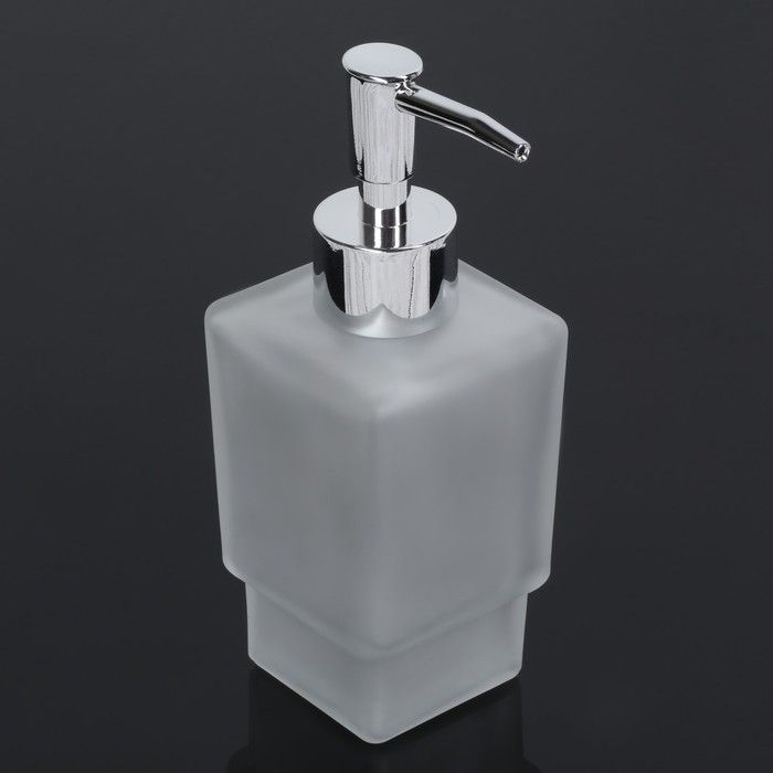 Дозатор для мыла стеклянный матовый "Квадро"   4694260