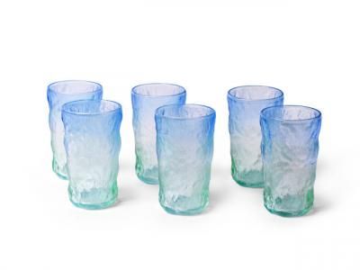 16531.6 FISSMAN Набор стаканов 350мл, цвет Синий+зеленый (цветное стекло)
