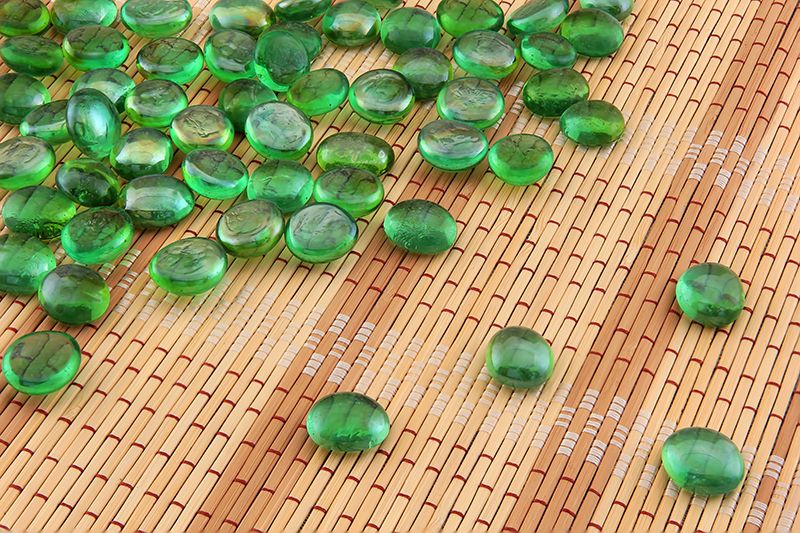 Камешки декоративные "Ягодки" зеленые