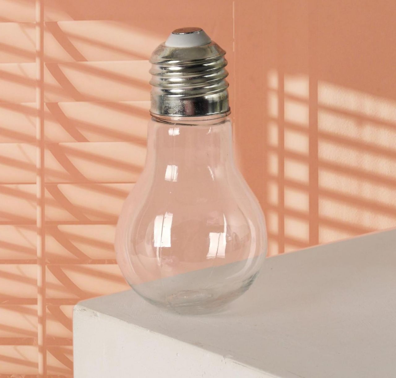 Бутылочка для хранения, "Лампочка", 75мл, цвет прозрачный/серебристый