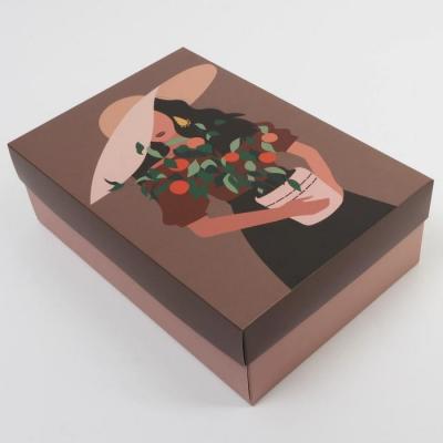 Коробка складная «Девушка с цветами», 30 × 20 ×...