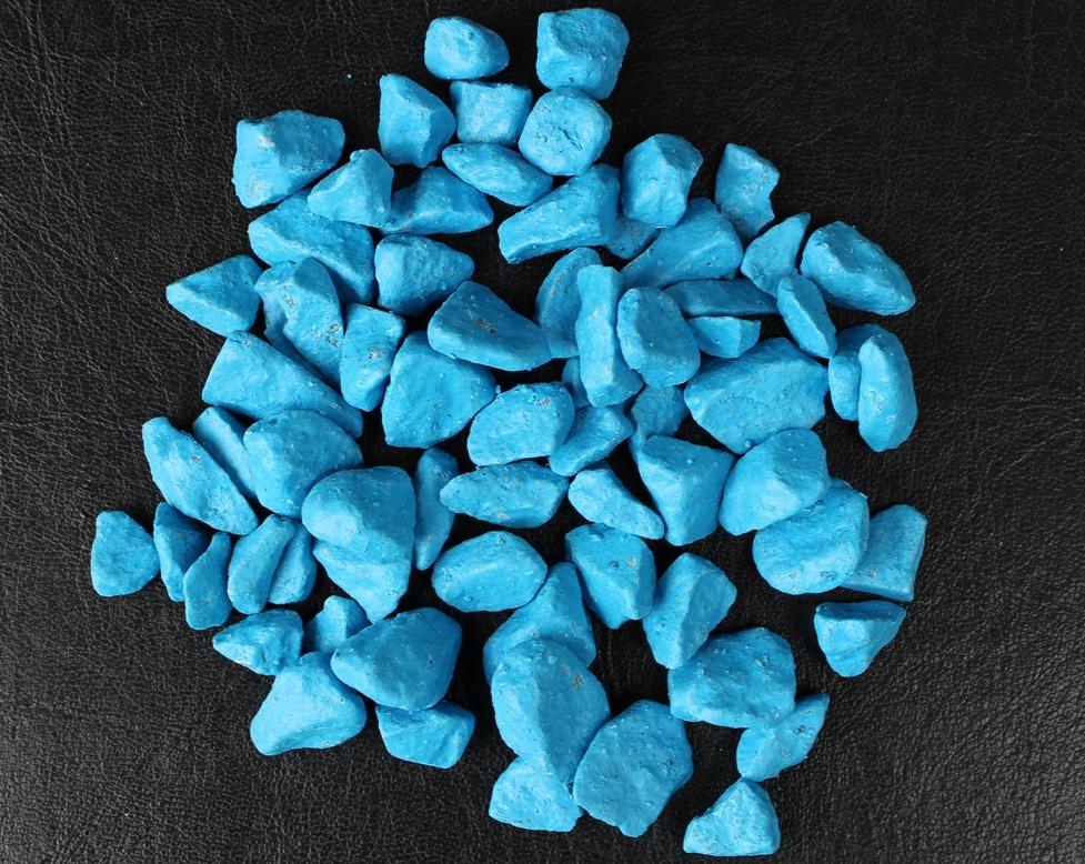 Камешки декоративные "Флэт", цвет голубой аква K-100-12