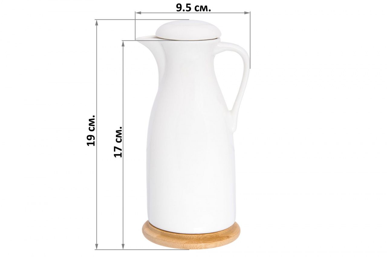Бутылка для масла/уксуса "Айсберг" 9,5*8*19 см. 450 мл., с ручкой и крышкой, высота без крышки - 17 см.