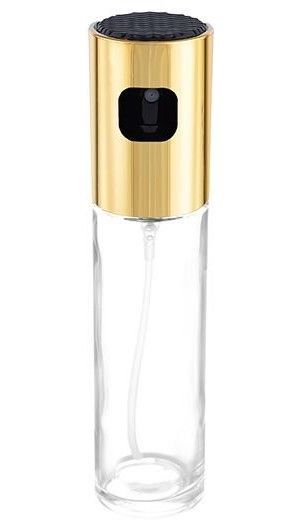 Бутылка с дозатором-распылителем для масла/уксуса "Золотистый" 4*4*18 см, 100 мл, стекло