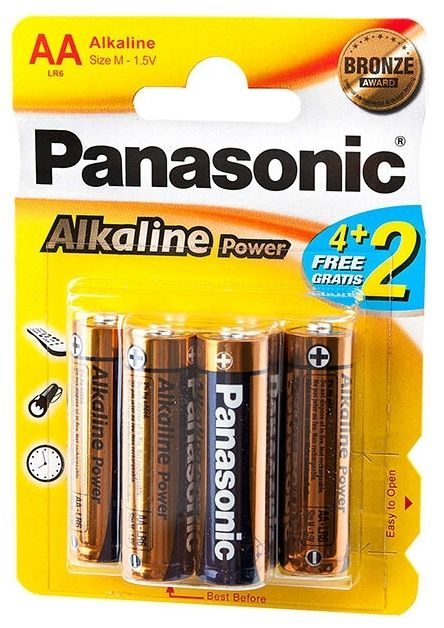 Panasonic  LR6  Alkaline  Power BL*4 (CDS)  батарейка/ цена за шт