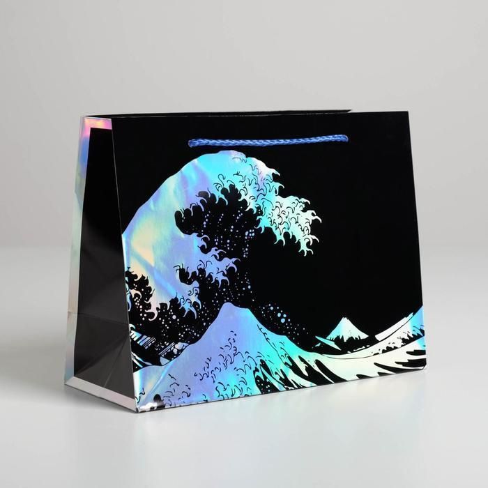 Пакет подарочный голографический The sea, 23 × 18 × 10 см   5307555