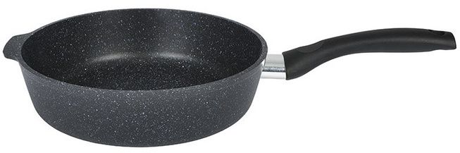 Сковорода глубокая 260мм с ручкой,АП линия "Granit" (black)