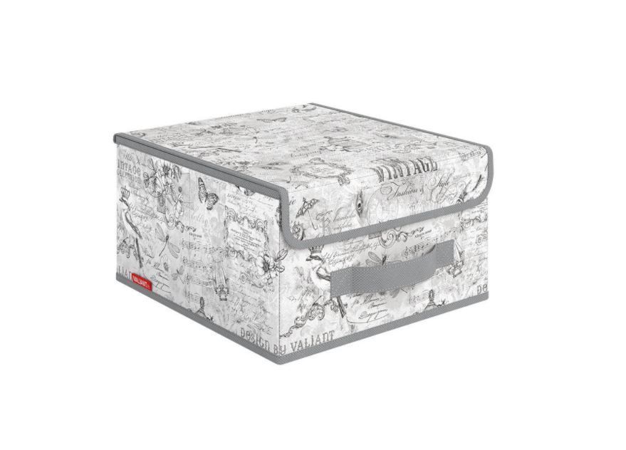 VAL CG-BOX-LS Короб стеллажный с крышкой, малый, 28*30*16 см, CLASSIC GREY