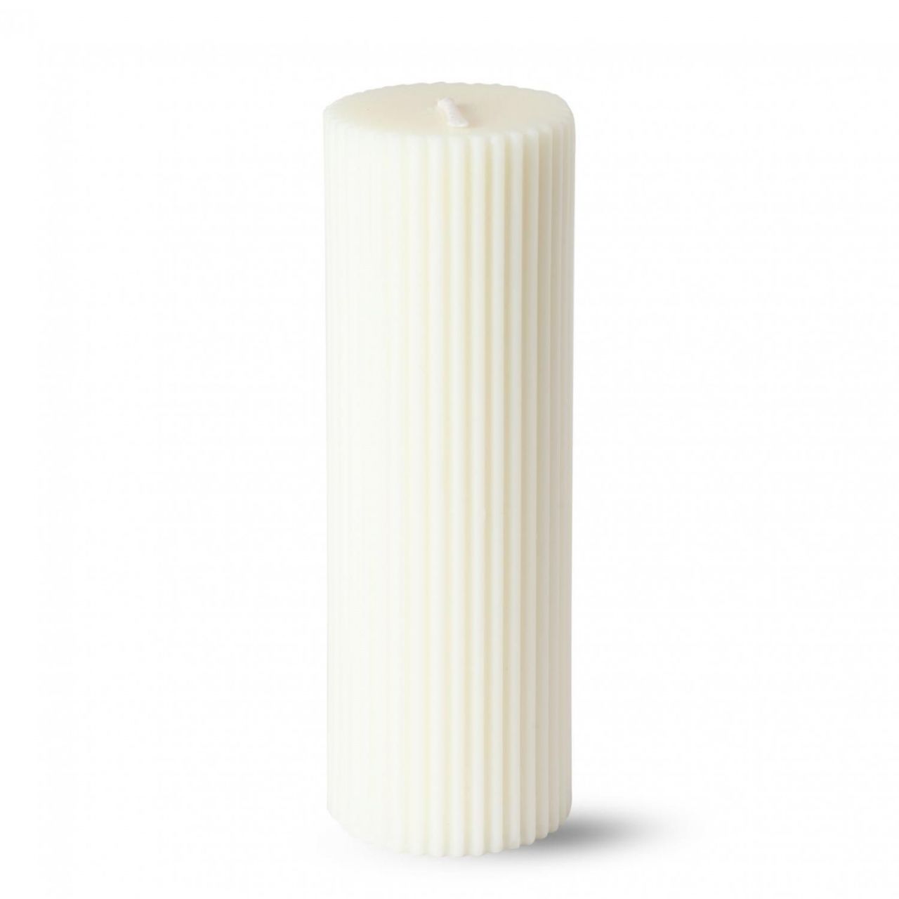 Вертикальная восковая свеча, ребристая, цилиндр. формы 5*7.5 см 35120-15