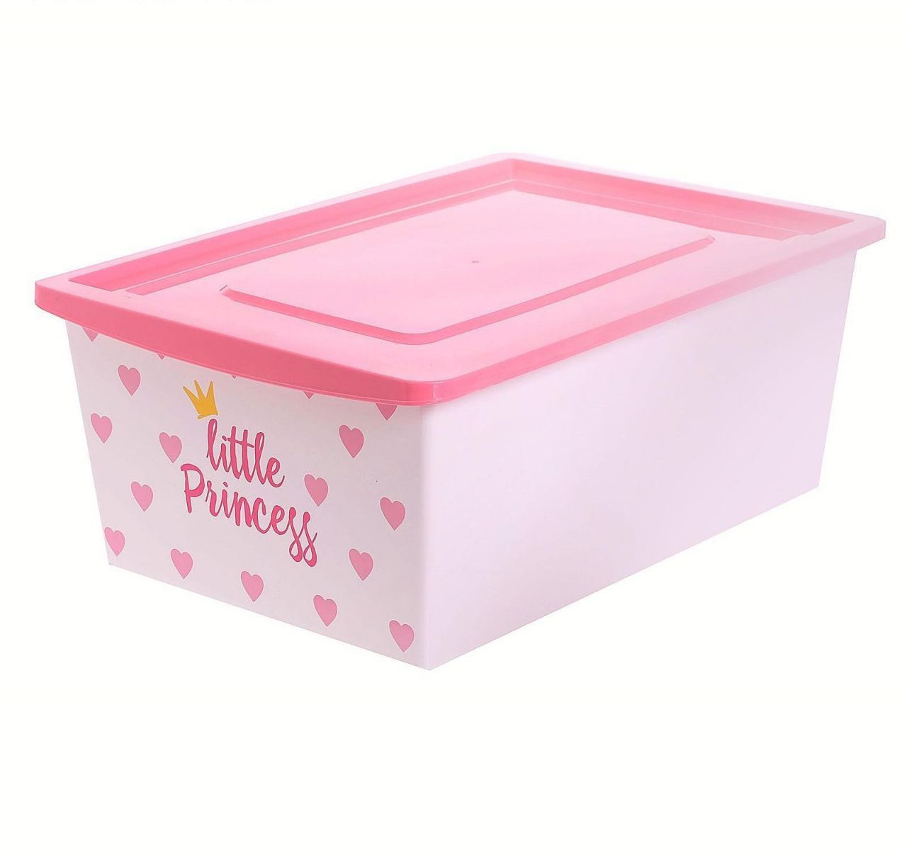 Ящик универсальный для хранения с крышкой  «Принцесса » , объем 30 л, цвет белый 5364566