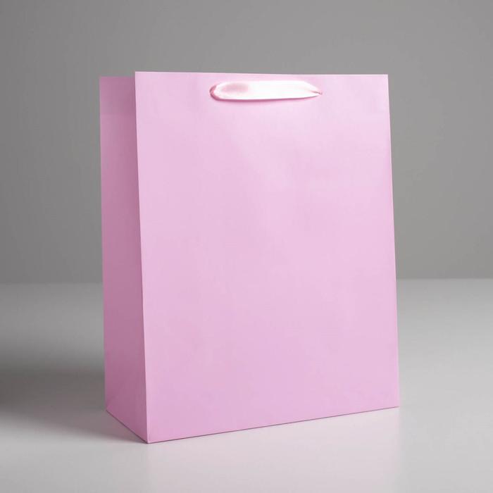 Пакет подарочный «Розовый», 26 х 32 х 12  см   5047669