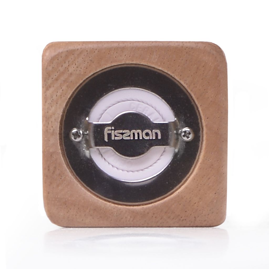 8191 FISSMAN  Мельница для соли и перца квадратная 21.5x5 см (деревянный корпус с керамическим механизмом)