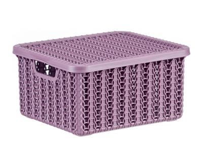 Коробка ВЯЗАНИЕ 1,5л с крышкой пурпурный 0,085х...