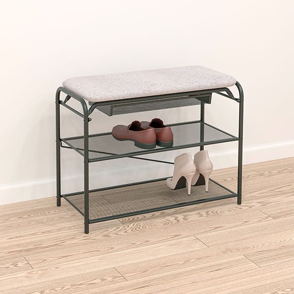 Подставка для обуви "Гранада 23В" с сиденьем и ящиком (GRANADA 23B  shoe bench) (Белый)