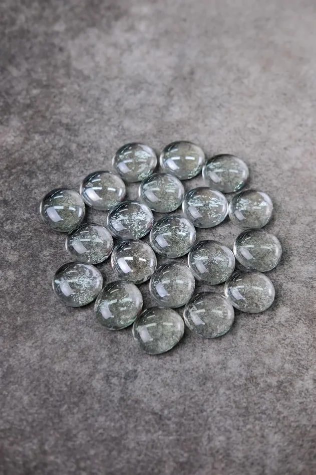 Камешки декоративные "Флэт", прозрачные, переливающиеся K-100-14