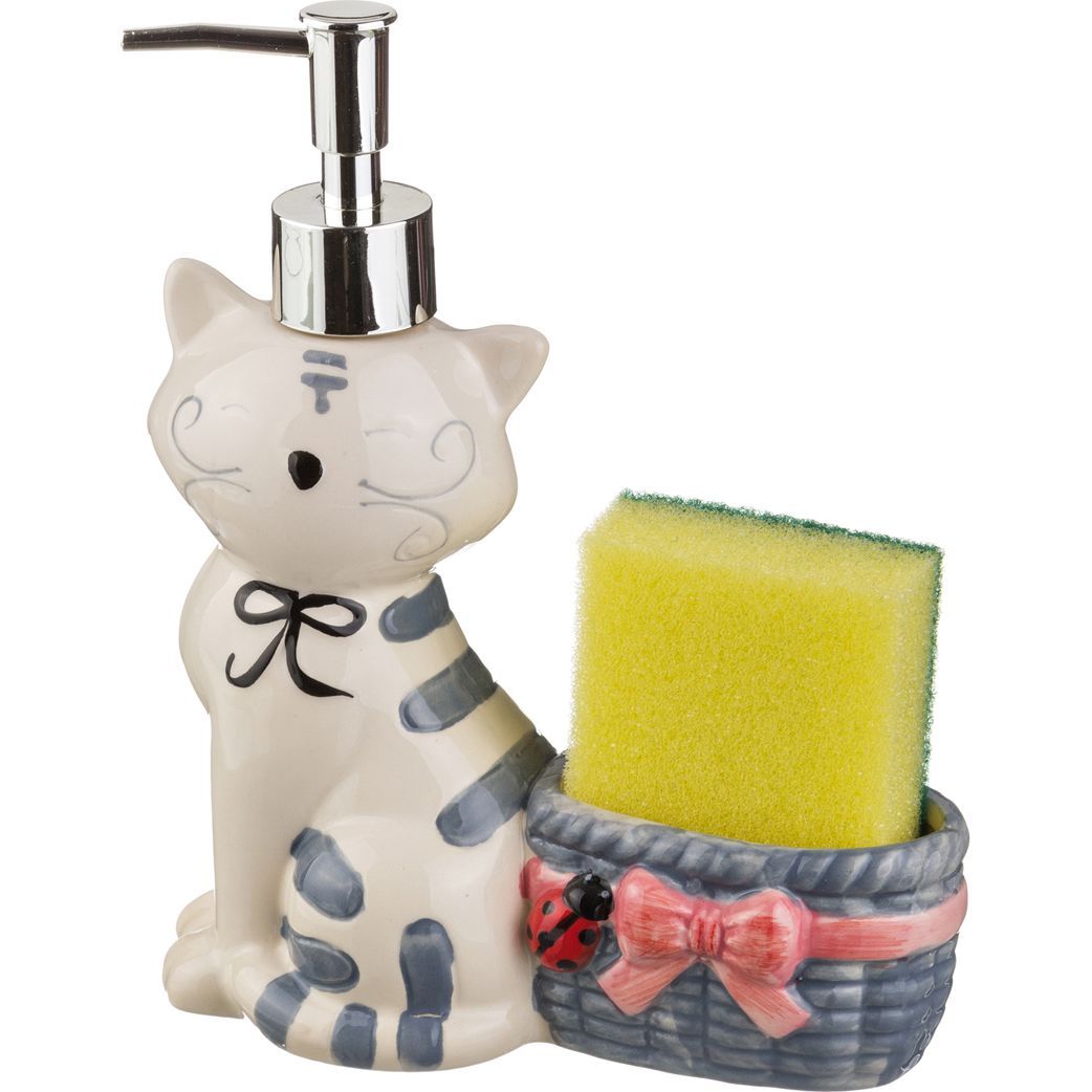 #ДОЗАТОР ДЛЯ ЖИДКОГО СРЕДСТВА "ЛЯ МУР" 300 МЛ. В=16 СМ.+ПОДСТАВКА ПОД ГУБКУ+ГУБКА 490-139