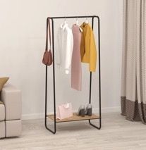 Вешалка гардеробная "Скандинавия 21" с полкой (SCANDINAVIA 21 clothes rack) (Черный)