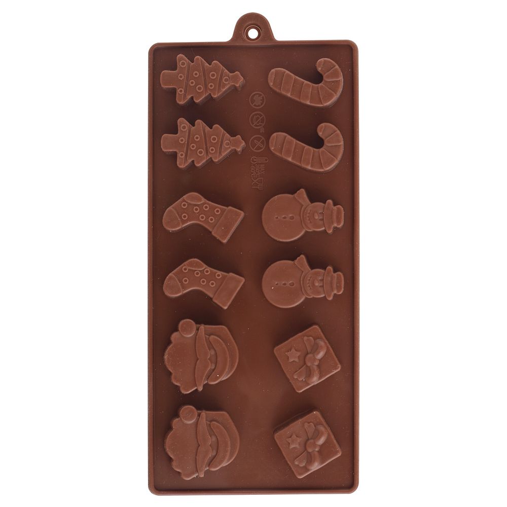 Форма для шоколадных конфет силиконовая "Рождество". VL2-91